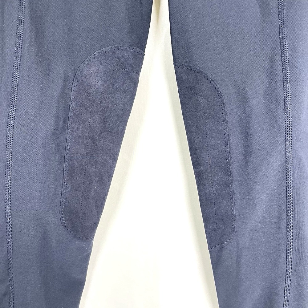 Irideon Riding Breeches Pants Womens L Gray/Blue Knee Patch Equestrian Pull On - Picture 3 of 8